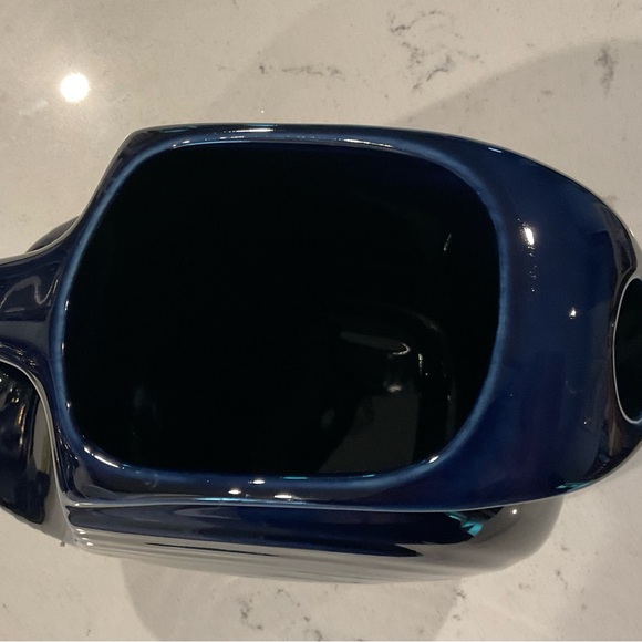 Vintage Cobalt Blue Fiestaware Disk Pitcher Beautiful Piece 7” by 7” - Picture 4 of 9